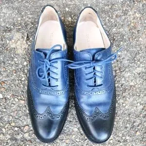 Cole Haan Shiny Blue with Black Leather Oxford Shoes COLE HAAN Original Grand 2.0 mens main image 4